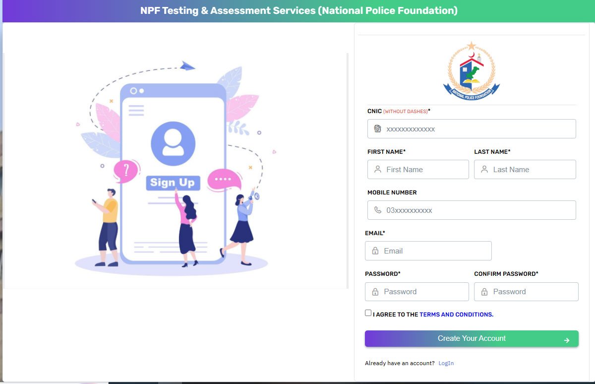 How to Sign Up and Create an Account on NPFTAS